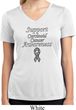 Support Carcinoid Cancer Awareness Ladies Dry Wicking V-neck