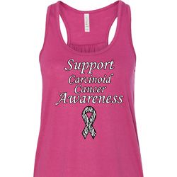 Support Carcinoid Cancer Awareness Ladies Flowy Racerback