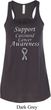 Support Carcinoid Cancer Awareness Ladies Flowy Racerback