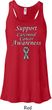 Support Carcinoid Cancer Awareness Ladies Flowy Racerback