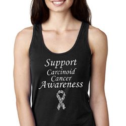 Support Carcinoid Cancer Awareness Ladies Ideal Racerback