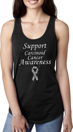 Support Carcinoid Cancer Awareness Ladies Ideal Racerback