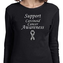 Support Carcinoid Cancer Awareness Ladies Long Sleeve