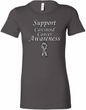 Support Carcinoid Cancer Awareness Ladies Longer Length Shirt