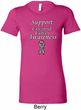 Support Carcinoid Cancer Awareness Ladies Longer Length Shirt