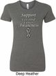 Support Carcinoid Cancer Awareness Ladies Longer Length Shirt