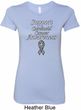 Support Carcinoid Cancer Awareness Ladies Longer Length Shirt