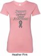 Support Carcinoid Cancer Awareness Ladies Longer Length Shirt