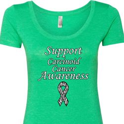 Support Carcinoid Cancer Awareness Ladies Scoop Neck