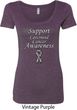 Support Carcinoid Cancer Awareness Ladies Scoop Neck