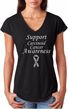 Support Carcinoid Cancer Awareness Ladies Tri Blend V-neck