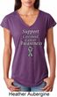 Support Carcinoid Cancer Awareness Ladies Tri Blend V-neck
