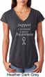 Support Carcinoid Cancer Awareness Ladies Tri Blend V-neck