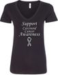 Support Carcinoid Cancer Awareness Ladies V-Neck