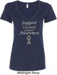 Support Carcinoid Cancer Awareness Ladies V-Neck