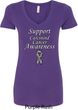 Support Carcinoid Cancer Awareness Ladies V-Neck