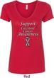 Support Carcinoid Cancer Awareness Ladies V-Neck