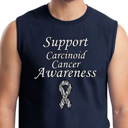 Support Carcinoid Cancer Awareness Muscle Shirt Support Carcinoid Cancer Awareness Muscle Shirt