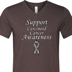 Support Carcinoid Cancer Awareness Tri Blend V-neck Support Carcinoid Cancer Awareness Tri Blend V-neck