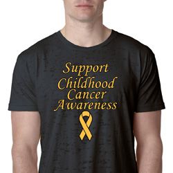Support Childhood Cancer Awareness Burnout Shirt