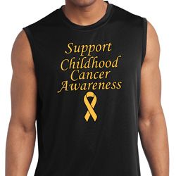 Support Childhood Cancer Awareness Dry Wicking Sleeveless Shirt