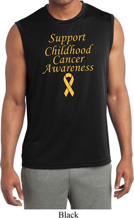 Support Childhood Cancer Awareness Dry Wicking Sleeveless Shirt