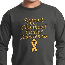 Support Childhood Cancer Awareness Kids Long Sleeve