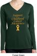 Childhood Cancer Awareness Ladies Dry Wicking Long Sleeve Tee Shirt
