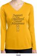 Childhood Cancer Awareness Ladies Dry Wicking Long Sleeve Tee Shirt