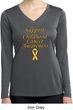 Childhood Cancer Awareness Ladies Dry Wicking Long Sleeve Tee Shirt