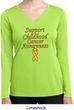 Childhood Cancer Awareness Ladies Dry Wicking Long Sleeve Tee Shirt