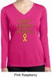 Childhood Cancer Awareness Ladies Dry Wicking Long Sleeve Tee Shirt