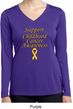 Childhood Cancer Awareness Ladies Dry Wicking Long Sleeve Tee Shirt
