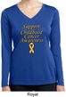 Childhood Cancer Awareness Ladies Dry Wicking Long Sleeve Tee Shirt