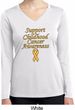 Childhood Cancer Awareness Ladies Dry Wicking Long Sleeve Tee Shirt