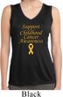 Support Childhood Cancer Awareness Ladies Dry Wicking Sleeveless Shirt