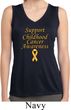 Support Childhood Cancer Awareness Ladies Dry Wicking Sleeveless Shirt