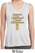 Support Childhood Cancer Awareness Ladies Dry Wicking Sleeveless Shirt