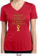 Support Childhood Cancer Awareness Ladies Dry Wicking V-neck