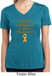 Support Childhood Cancer Awareness Ladies Dry Wicking V-neck