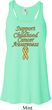 Support Childhood Cancer Awareness Ladies Flowy Racerback