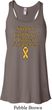 Support Childhood Cancer Awareness Ladies Flowy Racerback