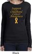 Support Childhood Cancer Awareness Ladies Long Sleeve