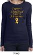 Support Childhood Cancer Awareness Ladies Long Sleeve