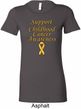 Support Childhood Cancer Awareness Ladies Longer Length Shirt