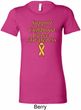Support Childhood Cancer Awareness Ladies Longer Length Shirt