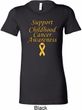 Support Childhood Cancer Awareness Ladies Longer Length Shirt