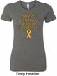 Support Childhood Cancer Awareness Ladies Longer Length Shirt