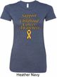 Support Childhood Cancer Awareness Ladies Longer Length Shirt