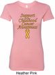 Support Childhood Cancer Awareness Ladies Longer Length Shirt